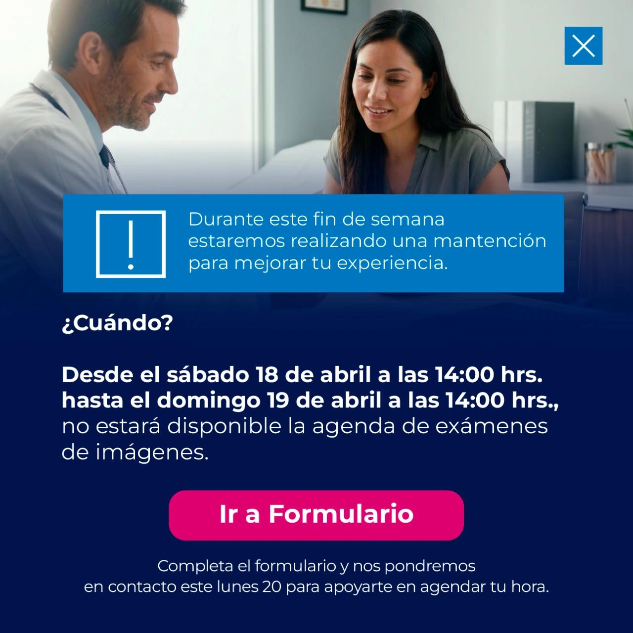 Información sobre la agenda de imágenes