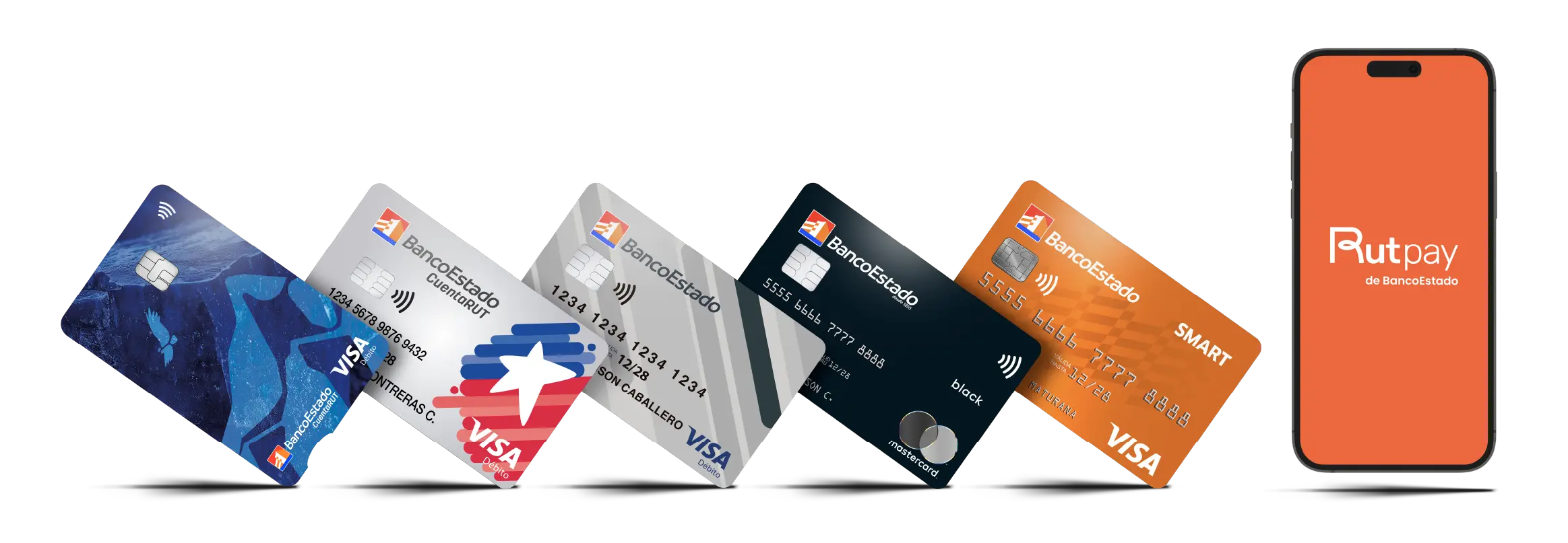 Tarjetas BancoEstado y aplicación Rutpay