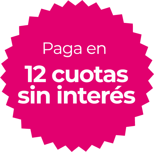 Paga en 12 cuotas sin interés