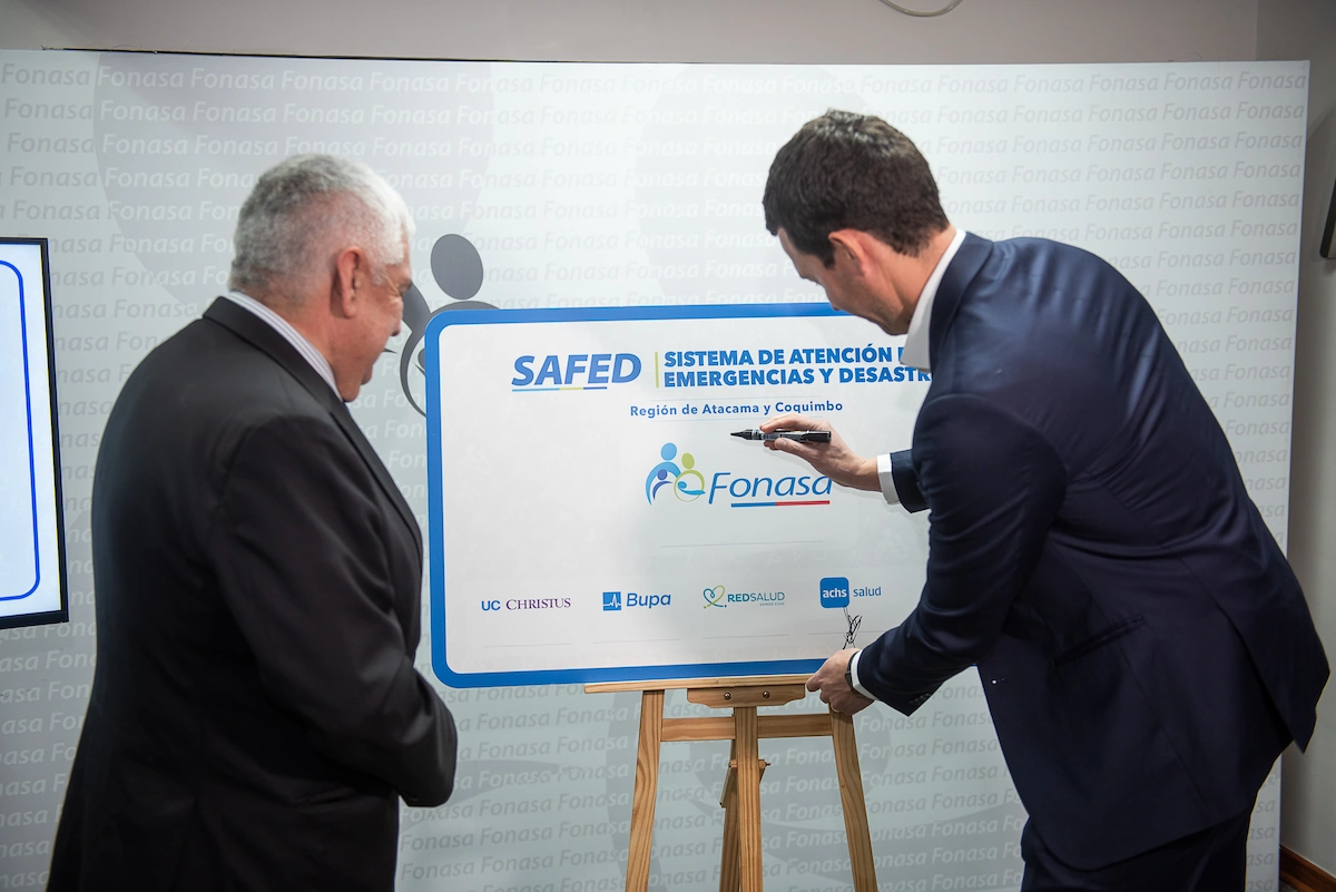 Detalle de la firma del convenio con los logos de los prestadores en convenio